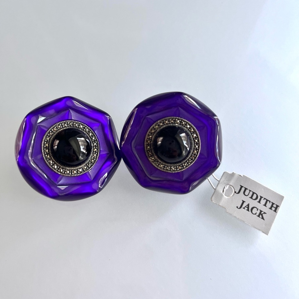 Vintage Judith Jack clip on earrings